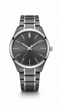 Graphite and Silver Analog Watch