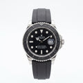 Luxury Submariner-Style Men’s Watch | Black Dial & Black Rubber Strap