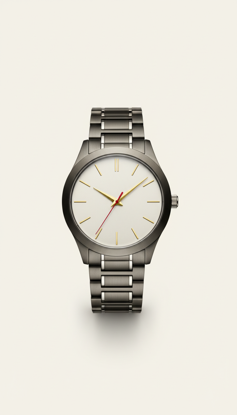 Elegant Wristwatch with Metallic Accents