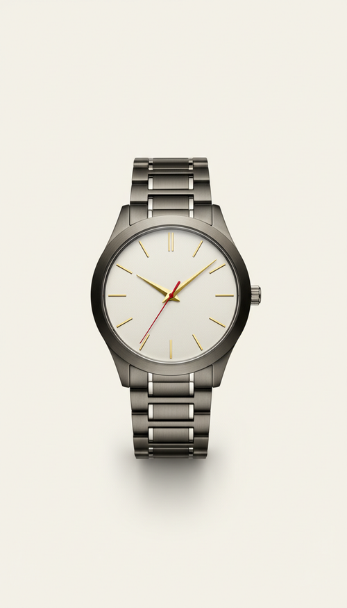 Elegant Wristwatch with Metallic Accents